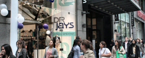 Outside Dr Jays Flagship NYC Store, A Street View of Entrance