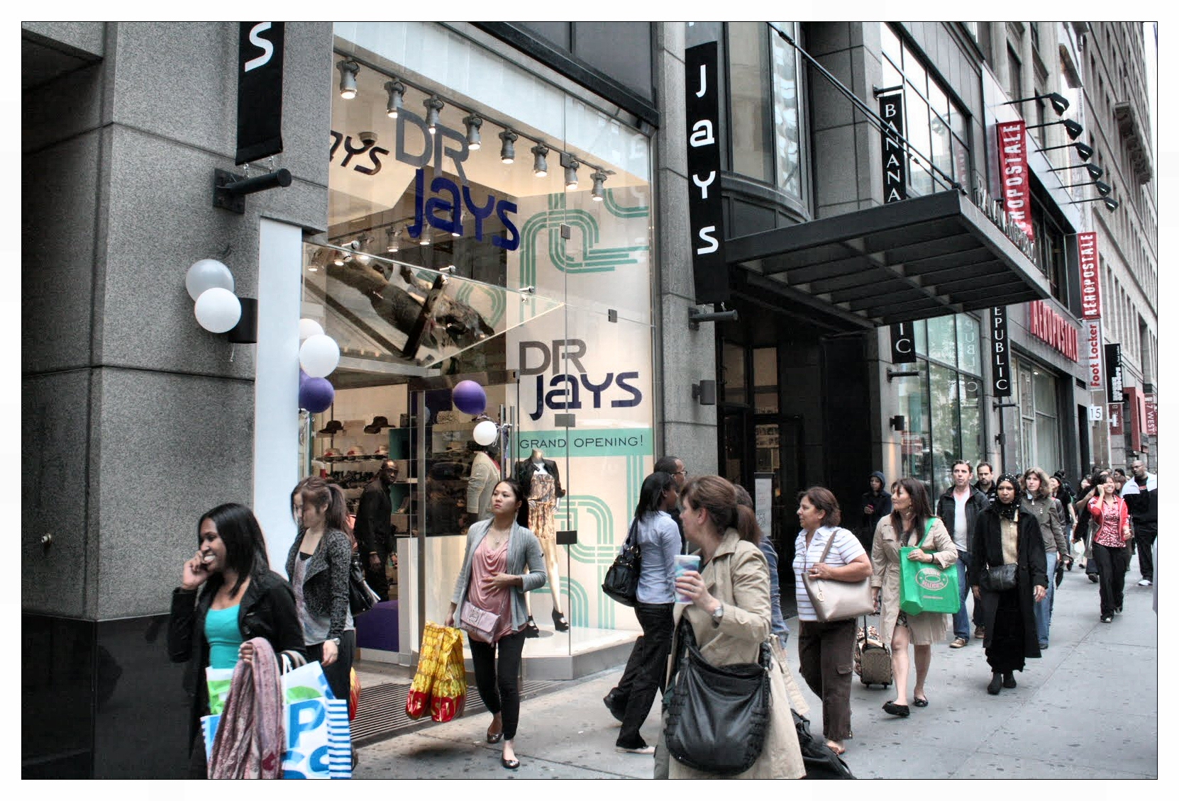 Outside Dr Jays Flagship NYC Store, A Street View of Entrance